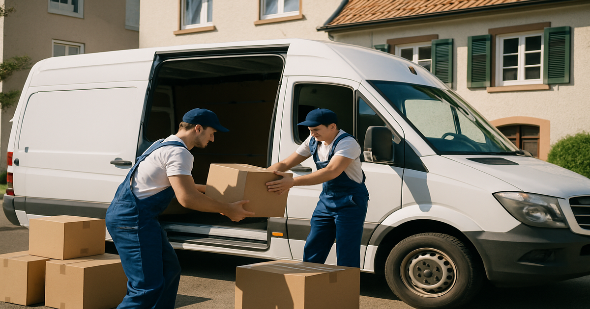 Professionelle Umzugshelfer in Siegen beim Karton packen